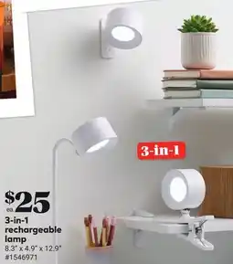 Giant Tiger 3-in-1 rechargeable lamp offer