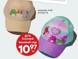 Giant Tiger girls licensed baseball cap offer