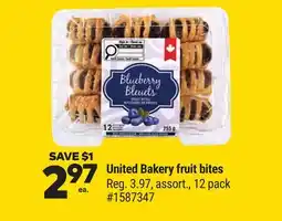 Giant Tiger United Bakery fruit bites offer