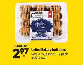 Giant Tiger United Bakery fruit bites offer