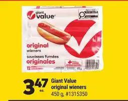 Giant Tiger Giant Value original wieners offer