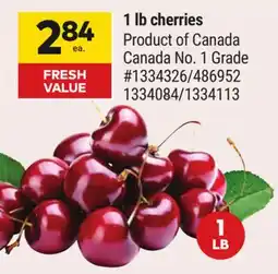 Giant Tiger 1 lb cherries offer