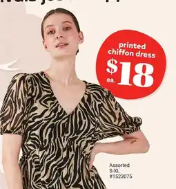 Giant Tiger printed chiffon dress offer