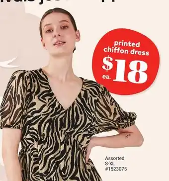Giant Tiger printed chiffon dress offer
