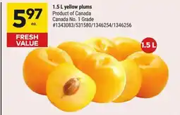 Giant Tiger 1.5 L yellow plums offer