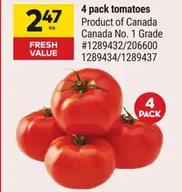 Giant Tiger 4 pack tomatoes offer