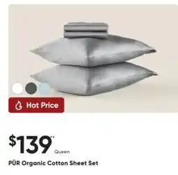 Sleep Country PÜR Organic Cotton Sheet Set offer