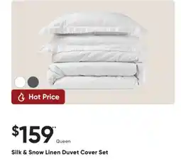 Sleep Country Silk & Snow Linen Duvet Cover Set offer