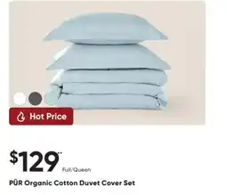 Sleep Country PÜR Organic Cotton Duvet Cover Set offer