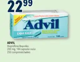 Familiprix ADVIL, Ibuprofen, 200 mg, 144 capsules or 250 tablets offer