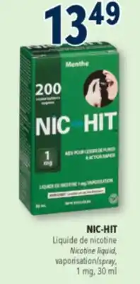 Familiprix NIC-HIT, Nicotine liquid, spray, 1 mg, 30 ml offer