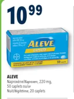 Familiprix ALEVE, Naproxen, 220 mg, 50 caplets or Nighttime, 20 caplets offer