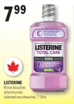 Familiprix LISTERINE, Selected mouthwashes, 1 litre offer