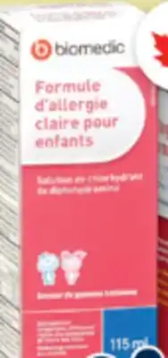 Familiprix BIOMEDIC, Allergy formula or Children's clear allergy formula, 115 ml offer