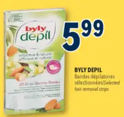 Familiprix BYLY DEPIL, Selected hair removal strips offer