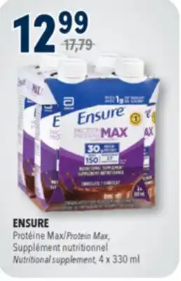Familiprix ENSURE, Protein Max, Nutritional supplement, 4 x 330 ml offer