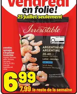 Metro CREVETTES SAUVAGES D'ARGENTINE IRRÉSISTIBLE | IRRÉSISTIBLE ARGENTINIAN WILD SHRIMP offer