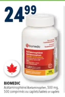 Familiprix Biomedic extra strength acetaminophen tablets for adults 500un offer