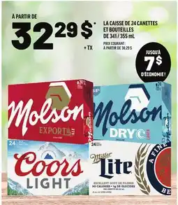 Metro LA CAISSE DE 24 CANETTES ET BOUTEILLES DE 341/355ML offer