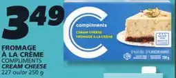 IGA COMPLIMENTS CREAM CHEESE offer