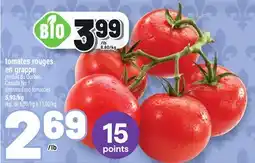 Metro TOMATES ROUGES EN GRAPPE | STEMMED RED TOMATOES offer