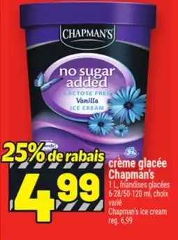 Metro CRÈME GLACÉE CHAPMAN'S | CHAPMAN'S ICE CREAM offer
