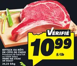 IGA USDA Select PRIME RIB STEAK OR ROAST offer