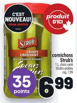Metro CORNICHONS STRUB'S | STRUB'S PICKLES offer
