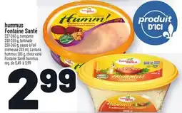 Metro HUMMUS FONTAINE SANTÉ | FONTAINE SANTÉ HUMMUS offer