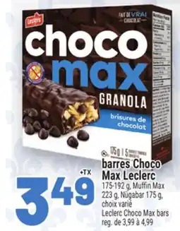 Metro BARRES CHOCO MAX LECLERC | LECLERC CHOCO MAX BARS offer