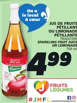 IGA TRADITION SPARKLING FRUIT JUICE OR LEMONADE offer