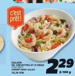 IGA SHRIMP ORZO SALAD offer