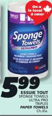 IGA SPONGE TOWELS ULTRA PRO TRIPLES PAPER TOWELS offer