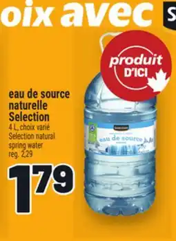 Metro EAU DE SOURCE NATURELLE SELECTION | SELECTION NATURAL SPRING WATER offer