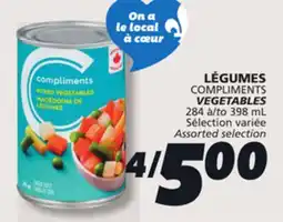 IGA COMPLIMENTS VEGETABLES offer
