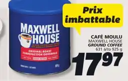 IGA MAXWELL HOUSE GROUND COFFEE offer