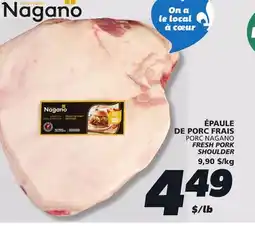 IGA PORC NAGANO FRESH PORK SHOULDER offer