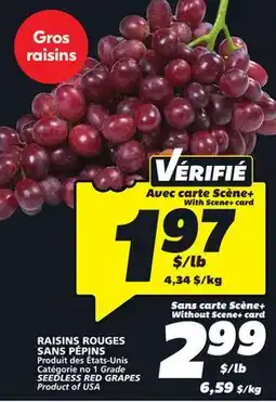 IGA SEEDLESS RED GRAPES offer