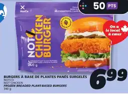 IGA NOTCO NOT CHICKEN FROZEN BREADED PLANT-BASED BURGERS offer