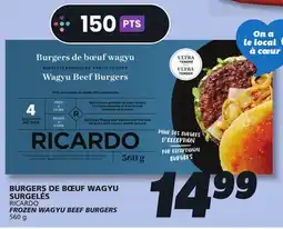 IGA RICARDO FROZEN WAGYU BEEF BURGERS offer