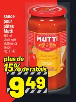 Metro SAUCE POUR PÂTES MUTTI | MUTTI PASTA SAUCE offer