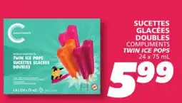 IGA COMPLIMENTS TWIN ICE POPS offer