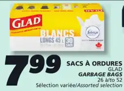 IGA GLAD GARBAGE BAGS offer