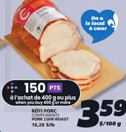IGA PORK LOIN ROAST offer