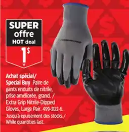 Canadian Tire Mastercraft Extra Grip Nitrile-Dipped Gloves, Large Pair offer