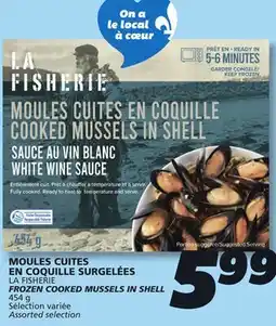 IGA LA FISHERIE FROZEN COOKED MUSSELS IN SHELL offer