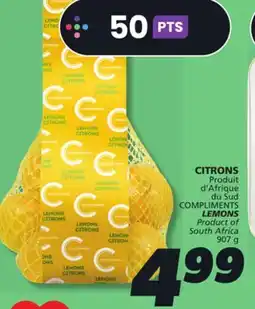 IGA COMPLIMENTS LEMONS offer