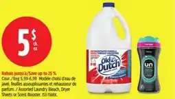 Canadian Tire Assorted Laundry Bleach, Dryer Sheets or Scent Booster offer