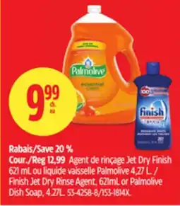 Canadian Tire Finish Jet Dry Rinse Agent, 621mL or Palmolive Dish Soap, 4.27L offer