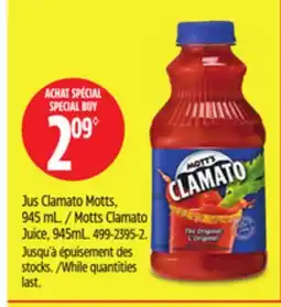 Canadian Tire Motts Clamato Juice, 945mL offer